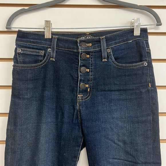 Mercantile by J. Crew Button Fly Dark Wash‎ Jeans - Size 26 - Picture 2 of 9